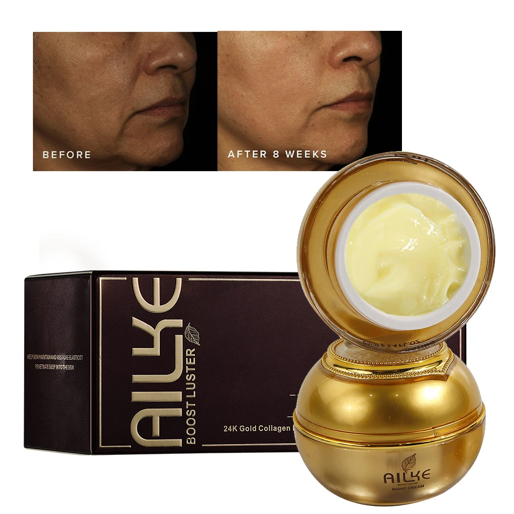 

AILKE Skin Care Cosmetics Facial Cream Organic Day and Night Beauty Collagen Whitening Face Cream