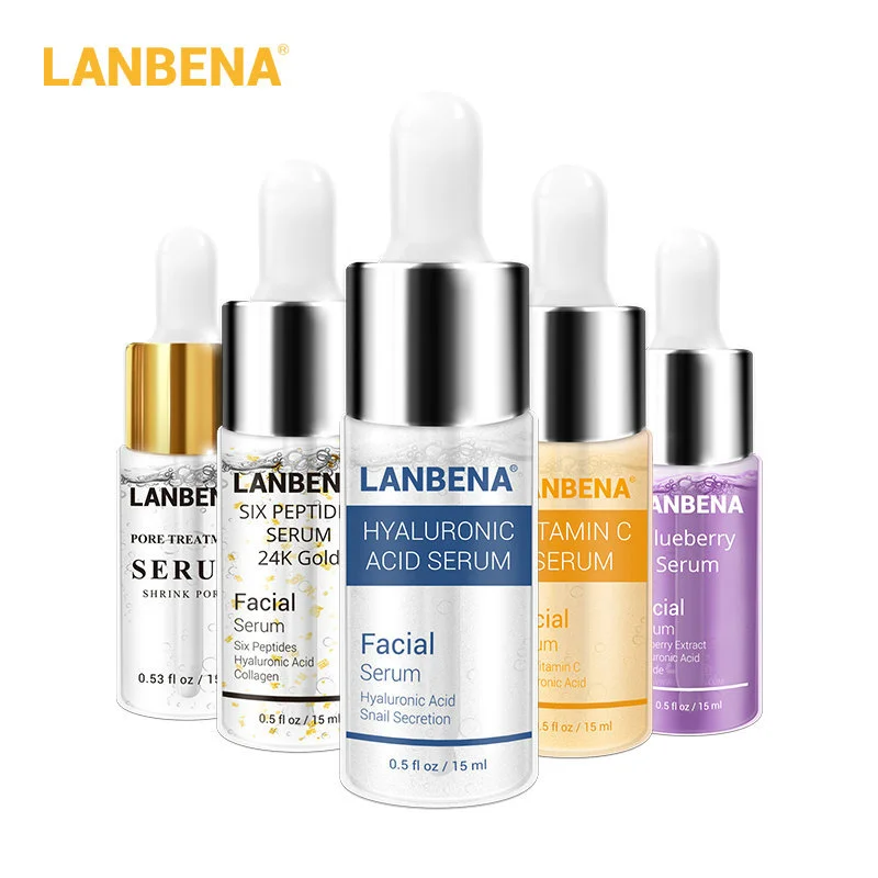 

LANBENA 15Ml Moisturizing Serum Whitening Shrink Pore Skin Care Pores Treatment Hyaluronic Acid Vitamin C Six Peptides Serum
