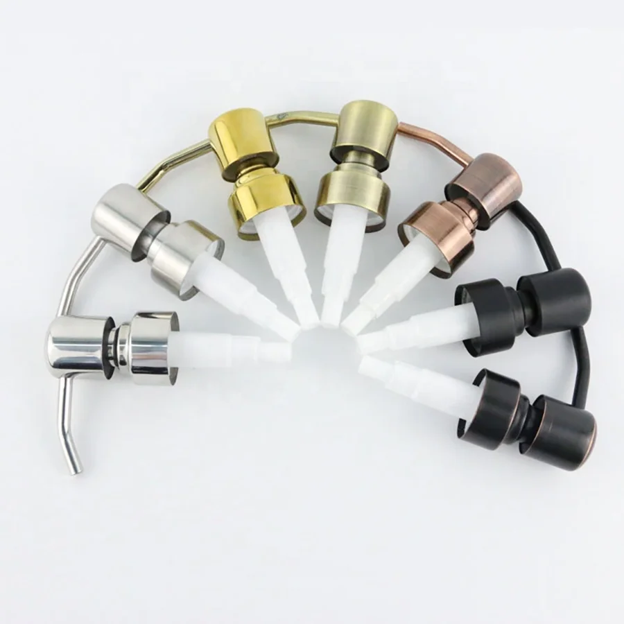 Longan Black Gold Silver Coated 304 Stainless Steel Metal and Plastic Shampoo Lotion Foaming Soap Dispenser Pump