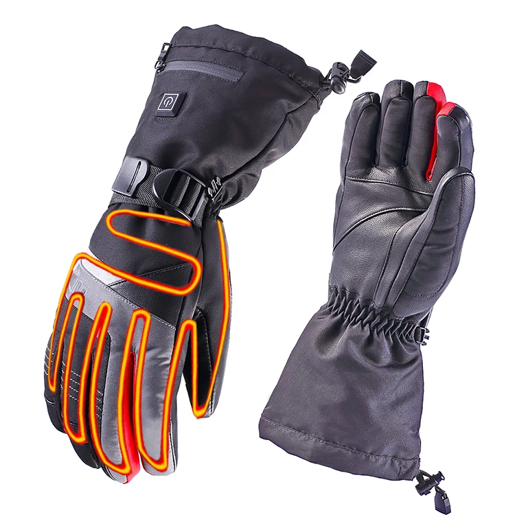 

7.4V Waterproof Rechargeable Battery Electrical Ski Motorcycle Heated Gloves, Black