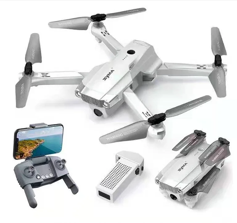 

2020 Latest SYMA X30 HD Dual Camera 4K Foldable Drone Aerial Quadcopter RC Aircraft 5G GPS Airplane RC Toys 28 mins flight time, White / light blue