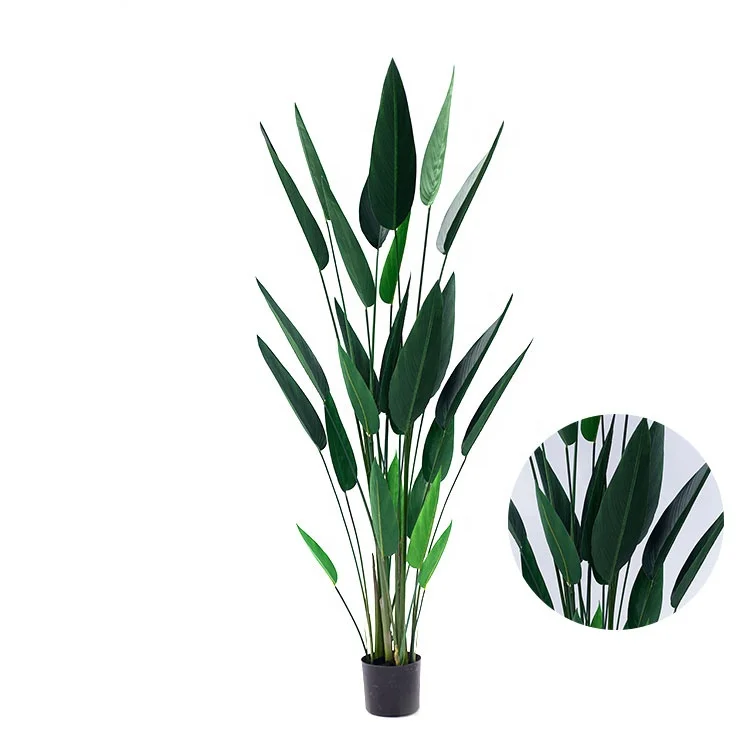 

Faux Banana Bonsai Plastic Tree artificial banana leaf plants Indoor Tree Artificial for wedding decoration, Green