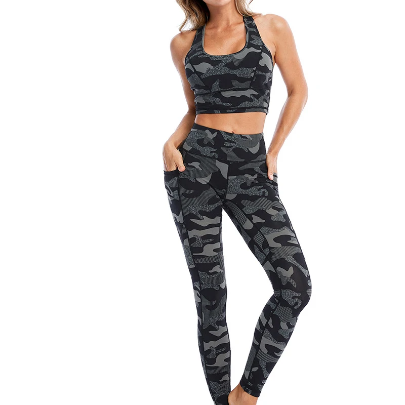 

Hot selling seamless suit womens 2 piece yoga set Active Wear Fitness Clothing