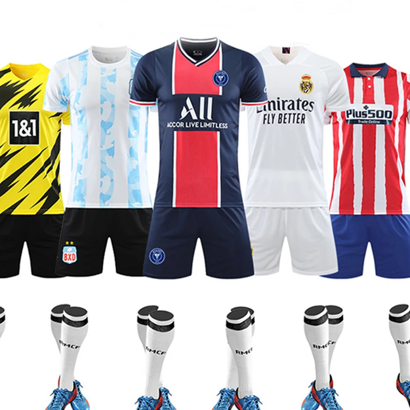 

2020-21 Best Price Thai Quality Europe Team Soccer T shirt Maker Football uniform Jersey Soccer Set Ropa Futbolropa De Futbol
