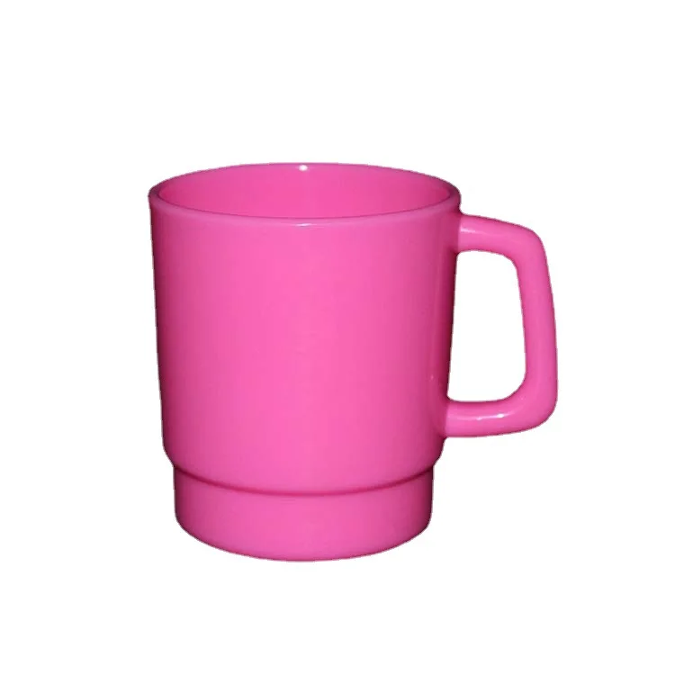 

PP coffee cup with plastic handle sturdy unbreakable stackable water cup high temperature resistant mug, Customized color