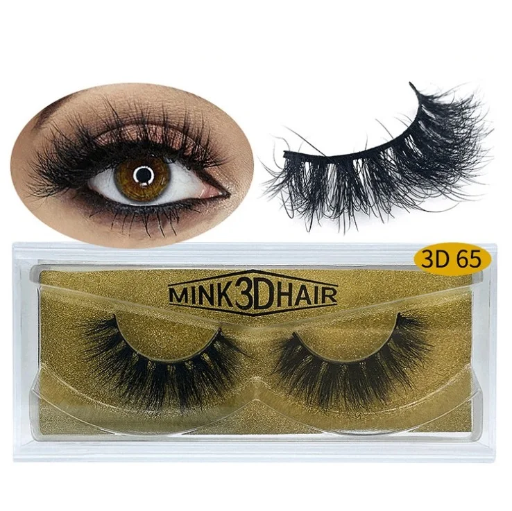 

High quality eyelash wholesale private label 3D mink vendor fluffy lashes customized box, Natural black