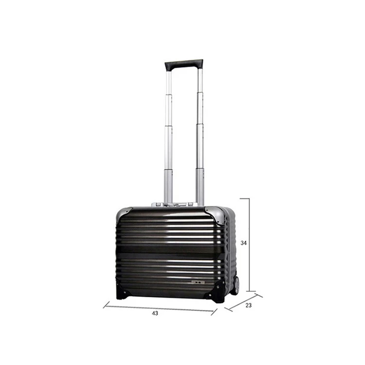 Aluminum Cabin Airline Pilot Cabin Rolling Suitcase Travel Luggage Sets