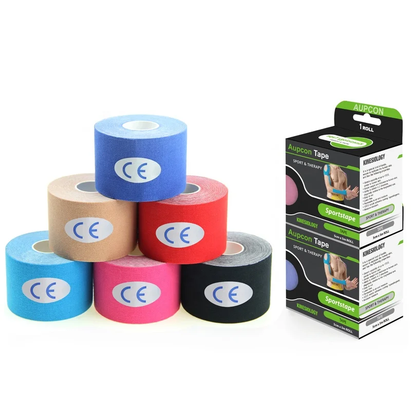 

Wholesale Cotton Kinesiology Tape For Sports Fitness Medical Therapy Muscle Relief With Premium Quality Breathable, 22 colors available