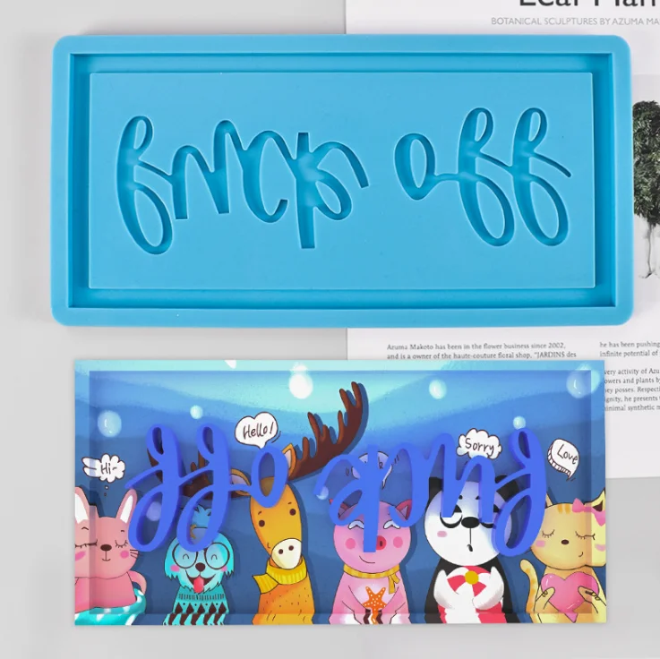 

LOVE'N DIY hand-made silicone mold roll off the listing letters flip food grade silicone mold in three colors LV382P