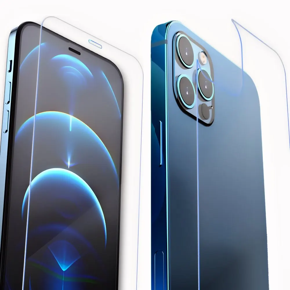 

Front and Back Tempered Glass Screen Protector for iPhone 12 Pro Max Anti-scratch Bubble Free Case Friendly