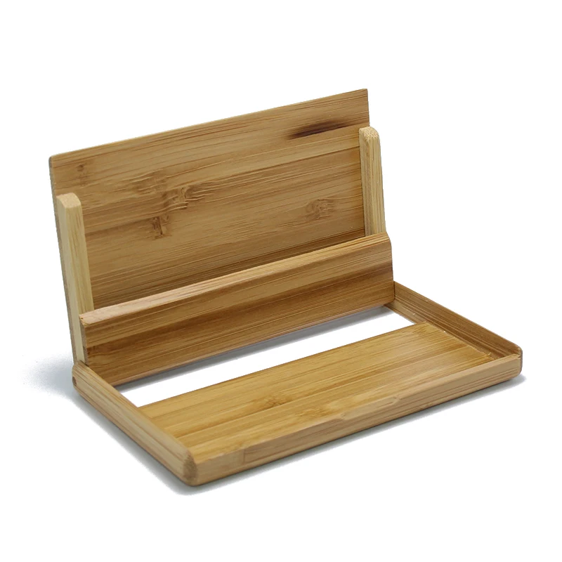 

Wooden Card Storage Box Bamboo Business Card Case Holder Gift Home Decoration Office Organizer Desktop Natural Bamboo Cardholder