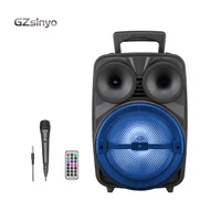 

8 Inch Speaker Portable Mini Speaker DJ Speaker System Subwoofer Sound Box With LED Light