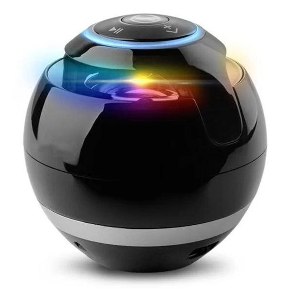 

Subwoofer Mini Round Hi-Fi Speaker Portable Speakers For Hands-Free Indoor Outdoor Mini Speaker A18, Black