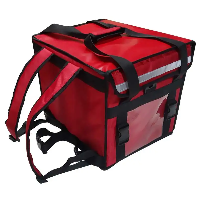 

Crossbody Strap Design And Handle Load Weight Can Reach 16kg Thermal Delivery Backpack for food delivery bag