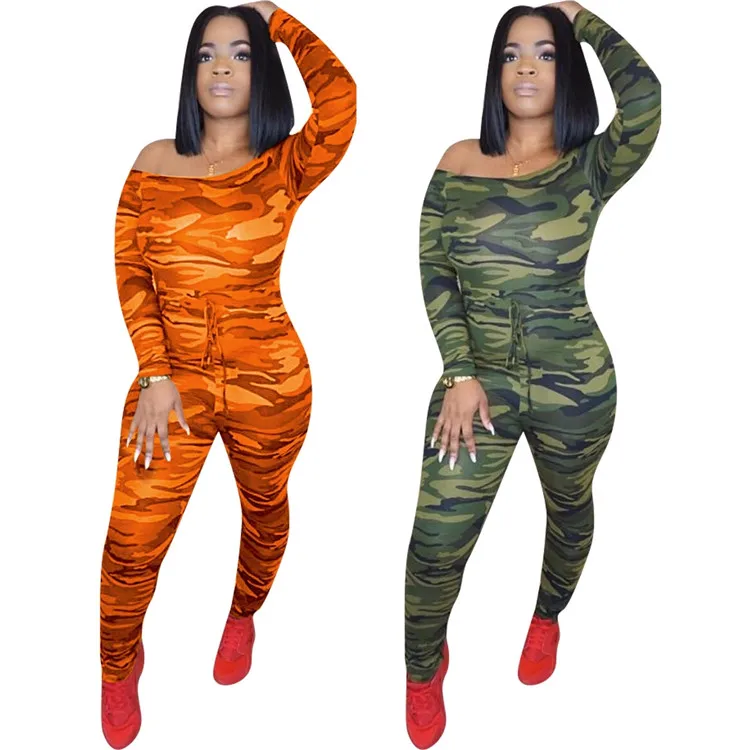 

0819M580 2021 sexy multi color off shoulder fashion 2021 Women Clothing Two Piece Sets