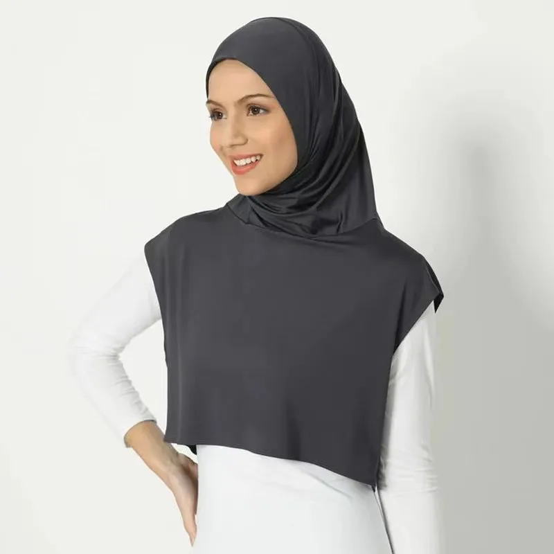 

Muslim Full Neck Cover Instant Hijab Undercap Wholesale Islamic Classic Solid Color Headscarf Cap
