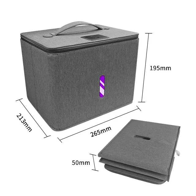 2020 Hospital Medical Devices EPA FCC CE RoHs disinfection lamp light foldable uv sanitizer portable uv light sterilizer box