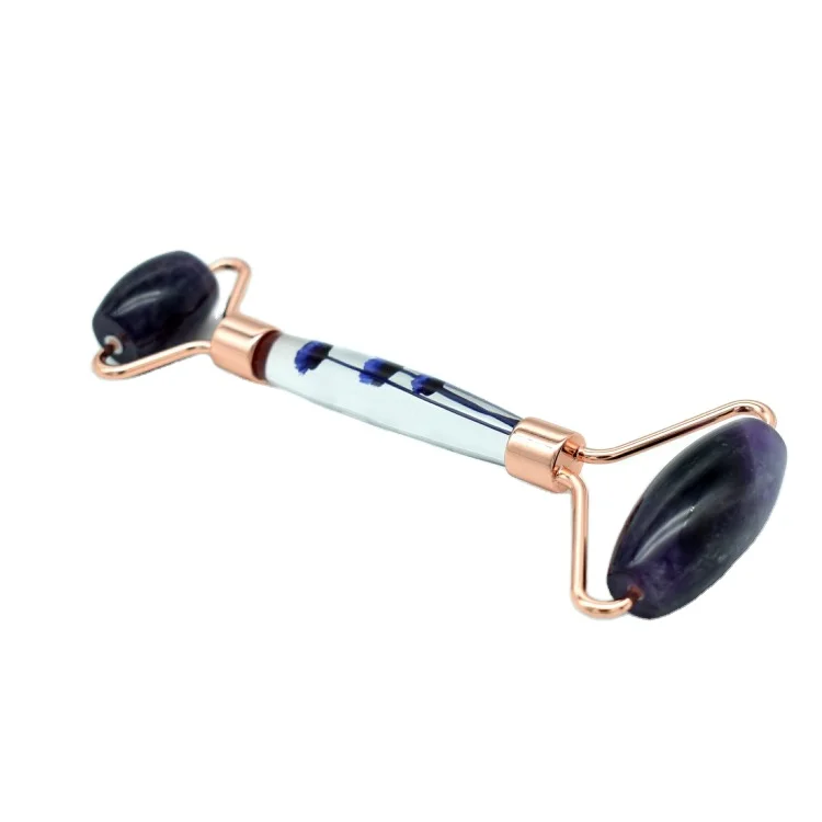 

Custom Logo Big Head Double Head Green Jade Roller Massager, Colorful