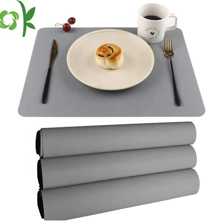 

OKSILICONE Heat Resistant Easy to Clean Waterproof Silicone Placemats for Kitchen Dining, Existing color/customized