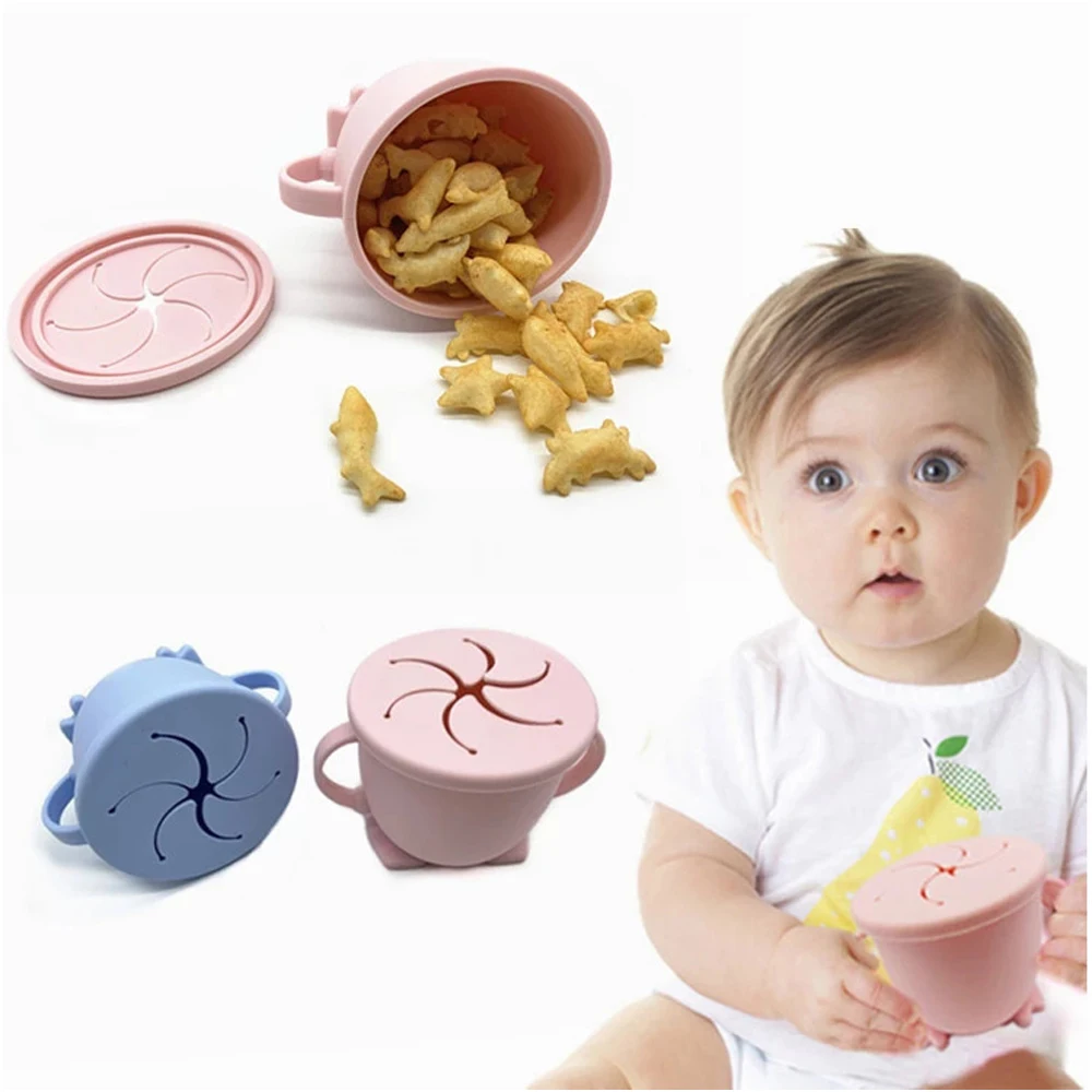 

BPA Free Leakproof Food Storage Box Baby Cup Silicone Baby Cup Children Snack Cup