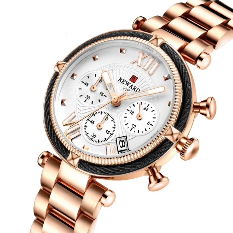 

2020 new REWARD Top Brand Luxury Women Gifts Watches Fashion Steel Strip Quartz Sport Watch Luminous Ladies Wrist Watch