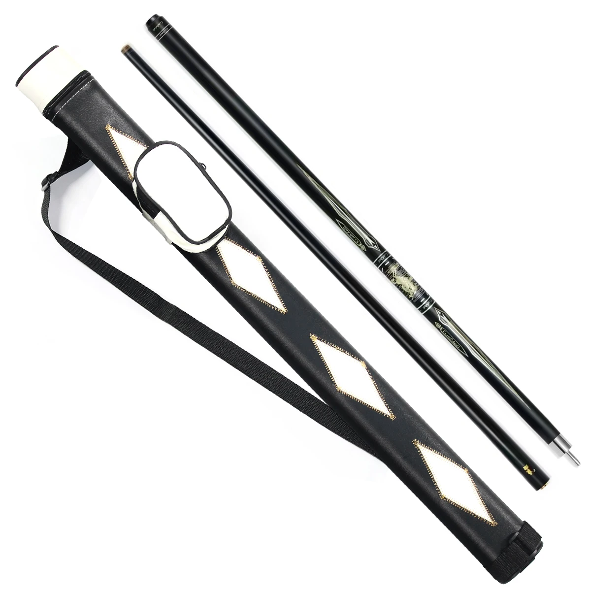 Popular Sell 58inches Unilock Cue Mall Carbon Pool Cue Kit 12.5mm Tip with Bag for Sale