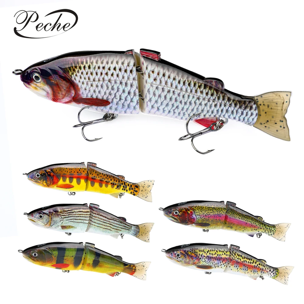 

Peche 18.6cm/61g Multi Jointed Fishing Lure Isca Artificial 2 Segmented 3D Eye Fishing Tackle Bait With Hook Trolling Lure Bait, 6 colors