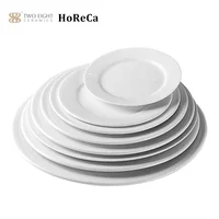 

Hosen Manufacturer Restaurant Hotel White Porcelain Dinnerware Plate, Custom Wholesale Bulk Wedding Ceramic White Dinner Plate~