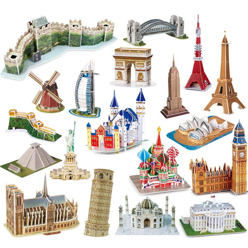 

DHL free shipping! World Famous Structure Magic 3D Legosly architecture toy For Adults Technology Model toys, kids juguetes
