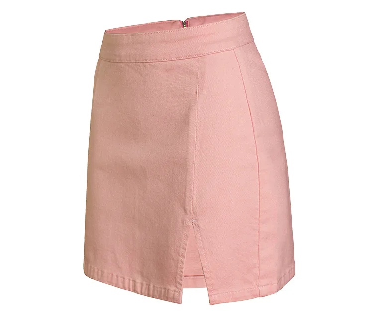 

European and American Split Hip Skirt Women's High Waist Skirt Summer