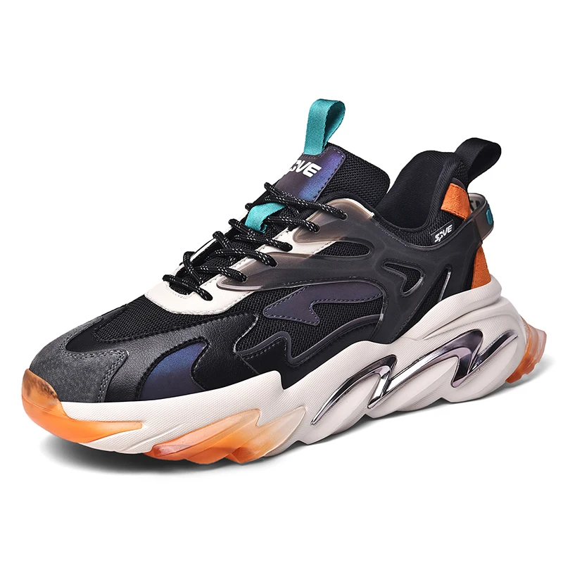 

Men's low-top trendy pigskin casual sneakers