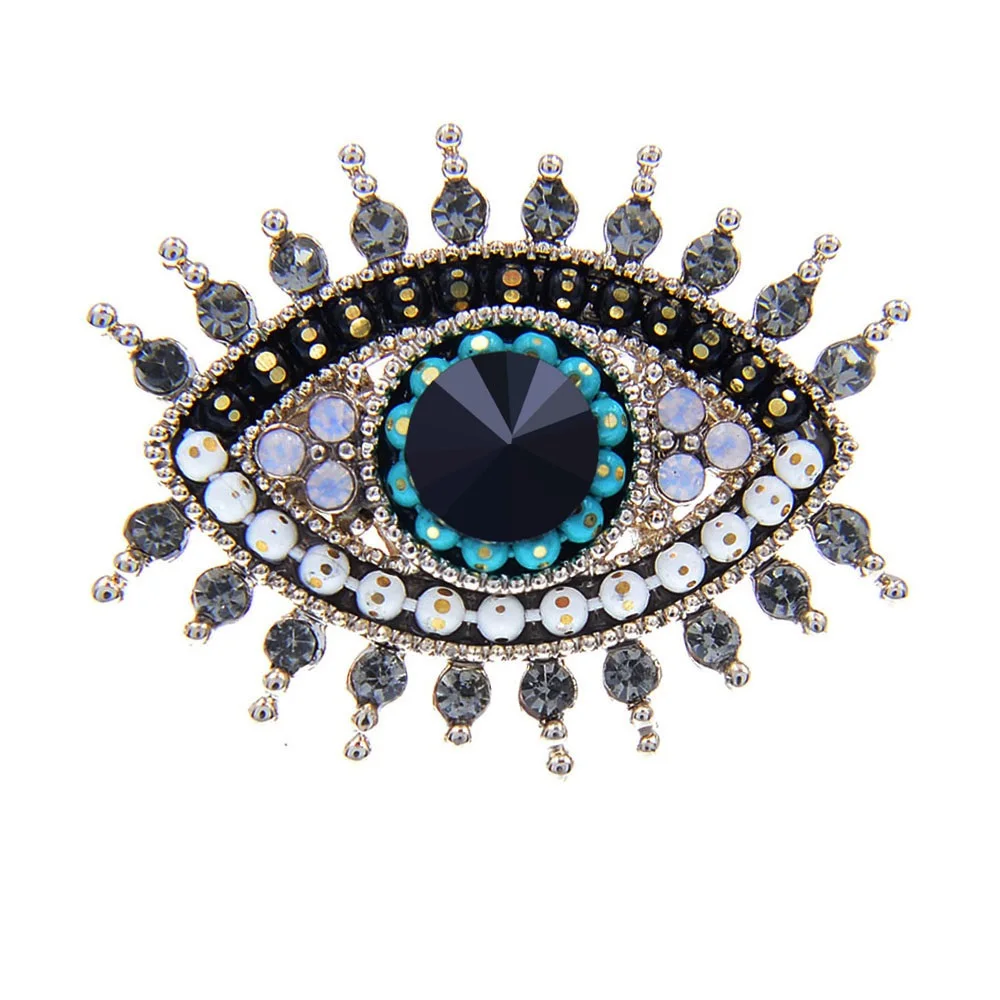 

Rhinestone Eye Brooches For Women Alloy Beauty Lucky Eye Beads Weddings Party Brooch Pins Shirt Jewelry men brooch cheap price