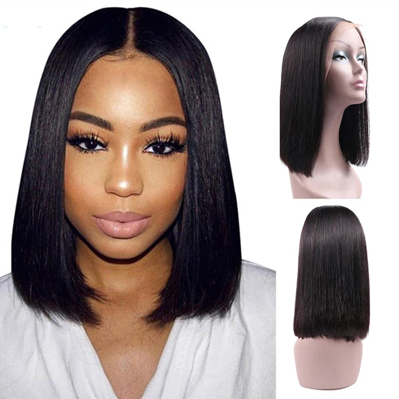 

Fast Shipping Cheap 100% Human Hair Unprocessed Wholesale Virgin Cuticle Aligned Pre Plucked Bob Wigs Full Lace Wig 1 Piece Long