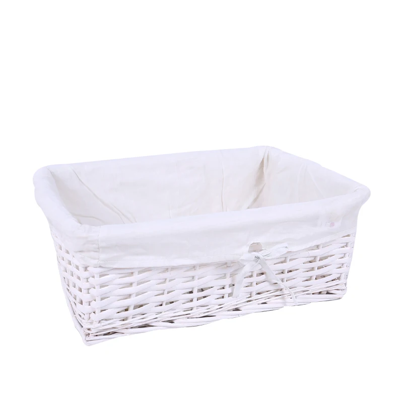 New General Style White Wicker Basket Buy New General Style White