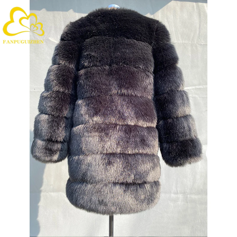 

New Arrival Factory Wholesale Faux Fur Coat Winter Women Custom Faux Fur Coat Warm Faux Fur Coat winter long jacket, Picture