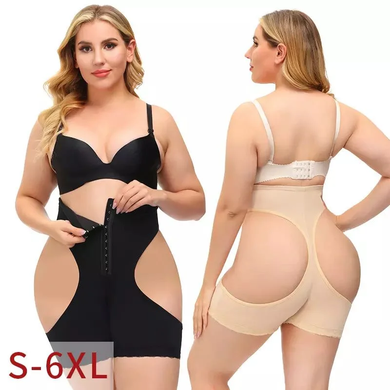 

Black Lace Buttocks Sexy Thong Shapewear Butt Lifter Collect Waist Body Push Up Girdle Hip Belly in Tummy Control Pant with Hook