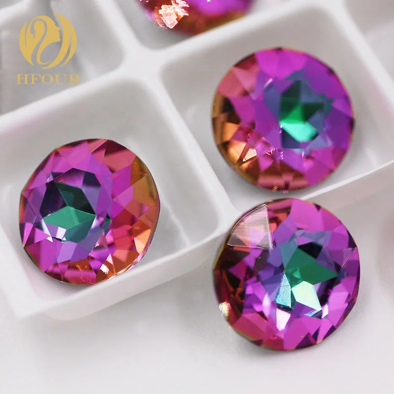 K9 Glass Round Shape Crystal AB Rhinestone For Jewely