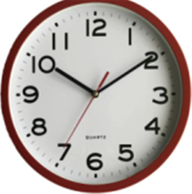

OEM Custom design round shape home decoration plastic clock wall from china