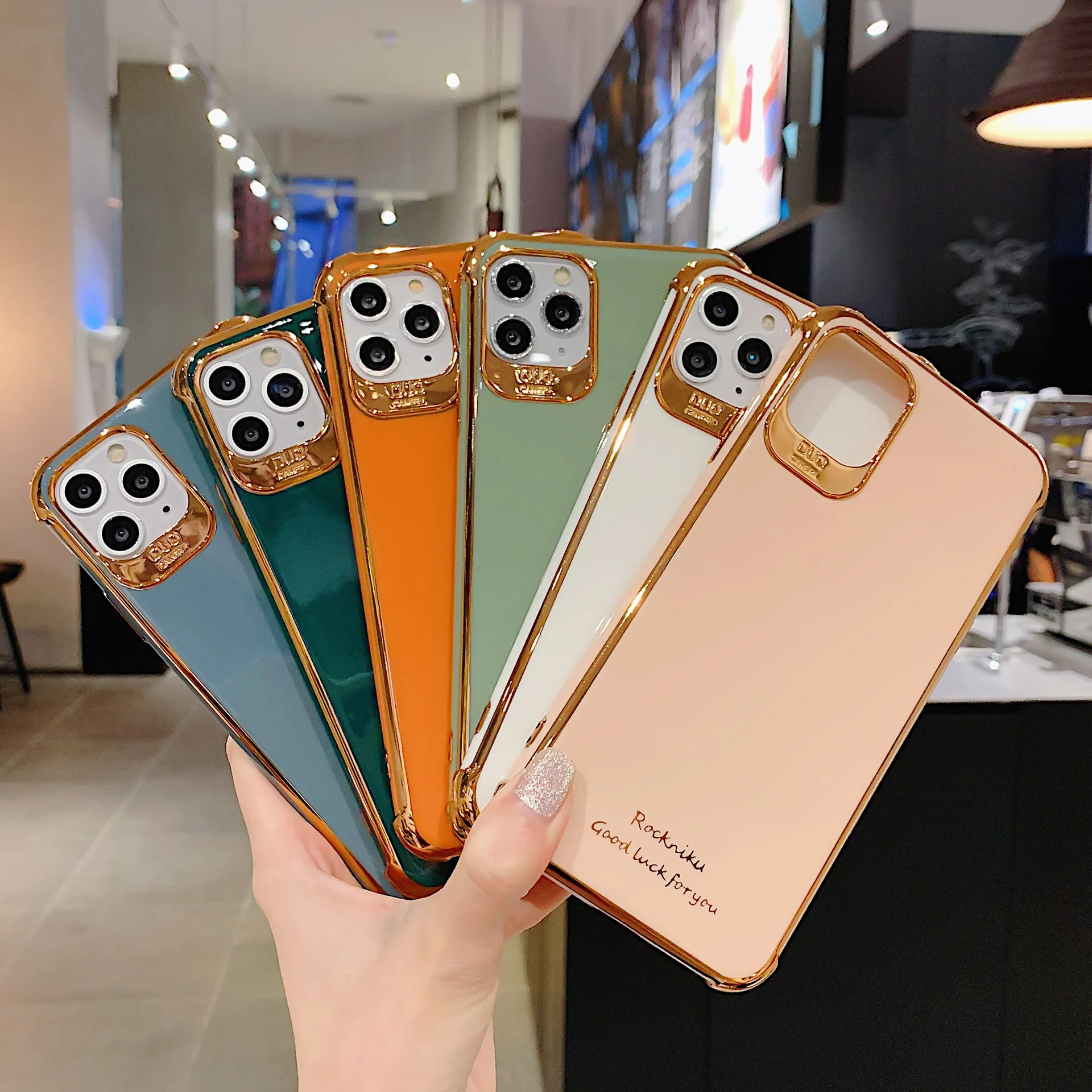 

2021 Luxury Electroplating Phone Case Tpu Plating Case for iphone 12 pro max back phone cover For Iphone 11 Case, 6 colors