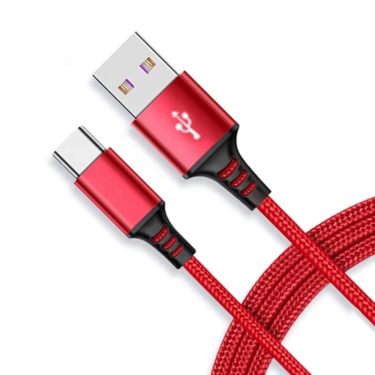 

OEM 5A3A Fast Charging USB Type C Cable,Braided USB-C to USB-A Type C Cables, Red