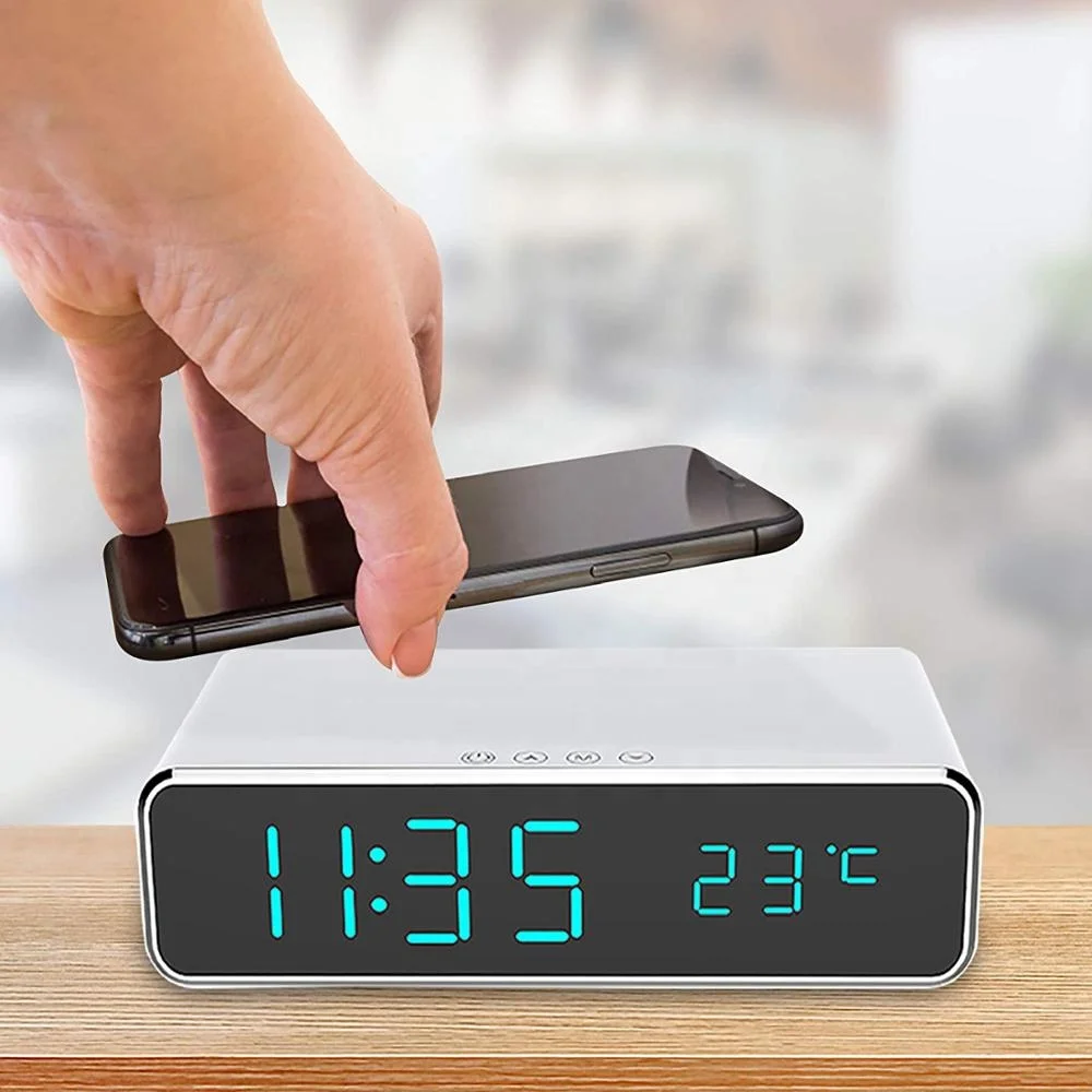 
BlitzblueTemperature display Smart Phone Charging Alarm Clock Wireless Charger 