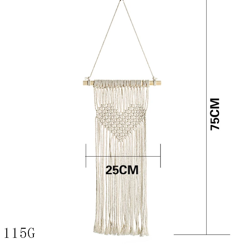 

hand-woven macrame wall hanging wall tapestry decor macrame decoration for livingroom bedroom, Customized color