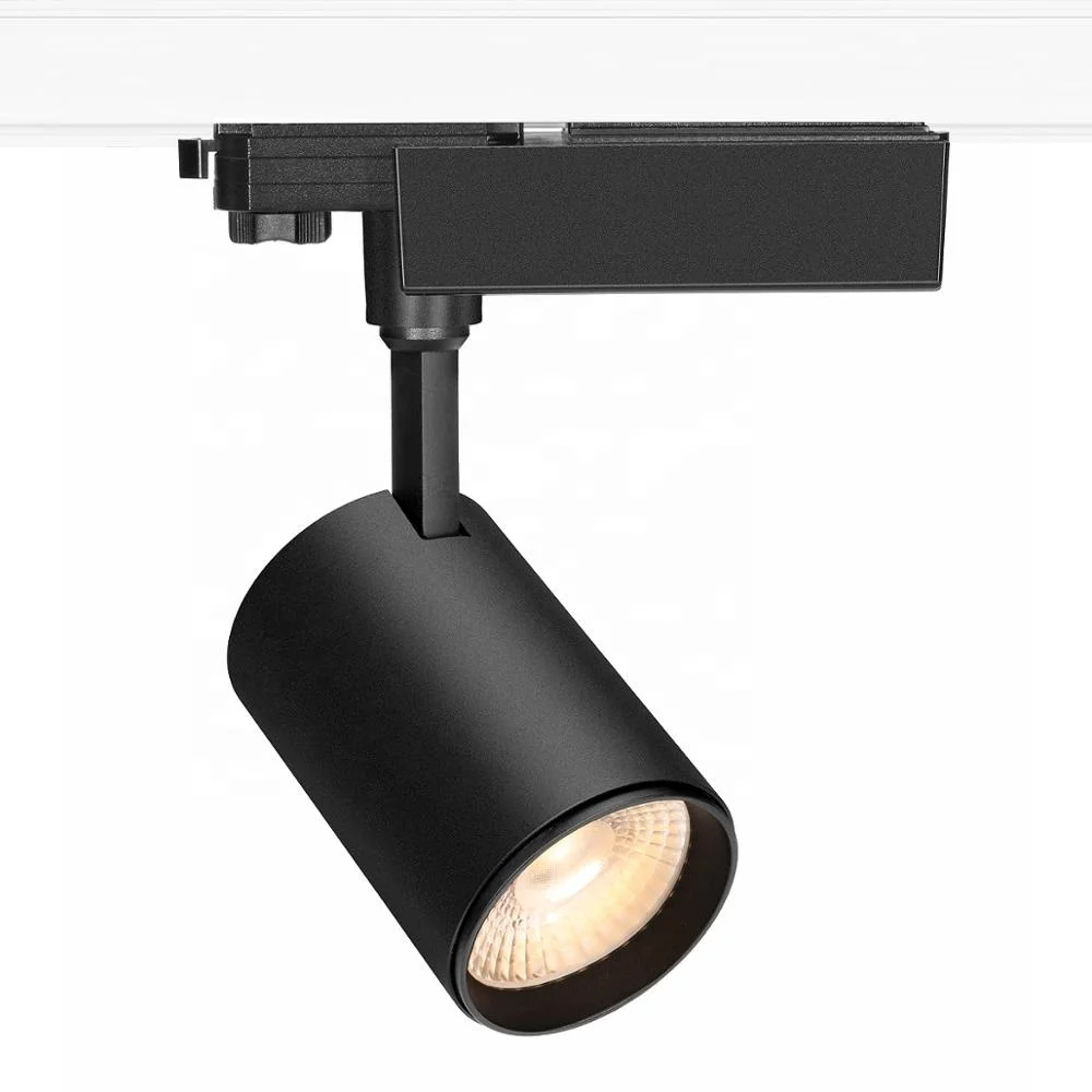 25w high-end indoor commercial color changing instore cob led track lighting, zoomable, and dimmable track light