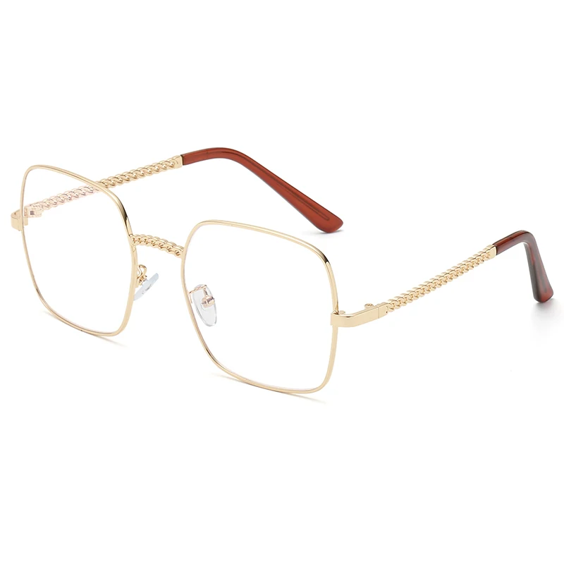 

Fashion Trend Glasses Metal Large Frame Computer Gaming Glasses Anti-Blue Light Glasses For Men And Women