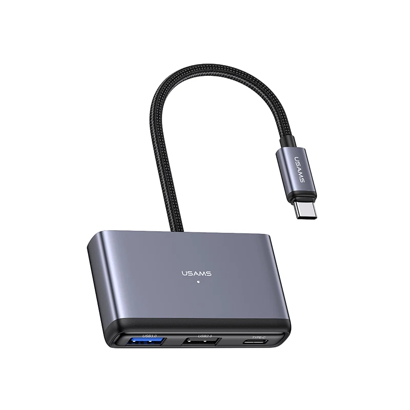 

USAMS high speed New Design SJ627 compatible adapter usb 3.0 type-c USB 2.0 compatible adapter pd 4 in 1 Multifunctional HUB