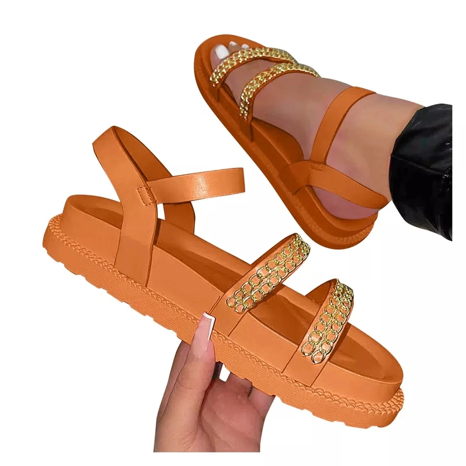 

New Women Platform Sandal Summer Shoes Casual Slip on Ladies Flats Ladies Candy Color Plus Size Footwear Female Shoes