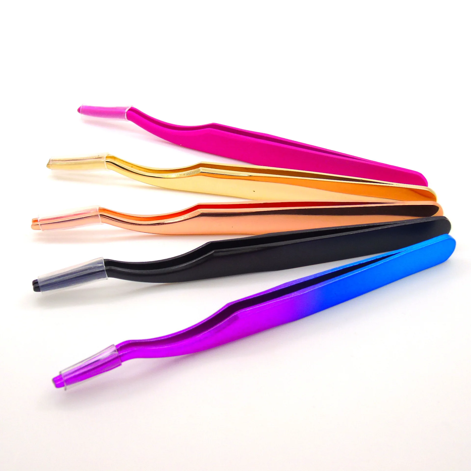 

Rose Gold Private Label Volume Applicator Eye Lash Extension Tweezer Logo Custom Eyelash Tweezers