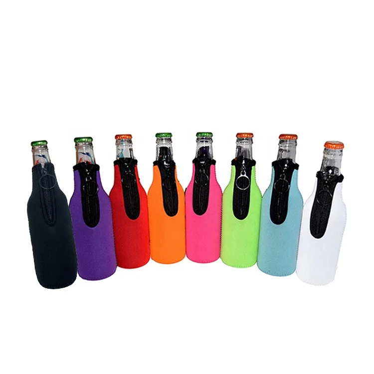 

High Quality Blank Neoprene Beer Bottle Sleeve Wine Glass Cooler for Sublimation, Pantone colors