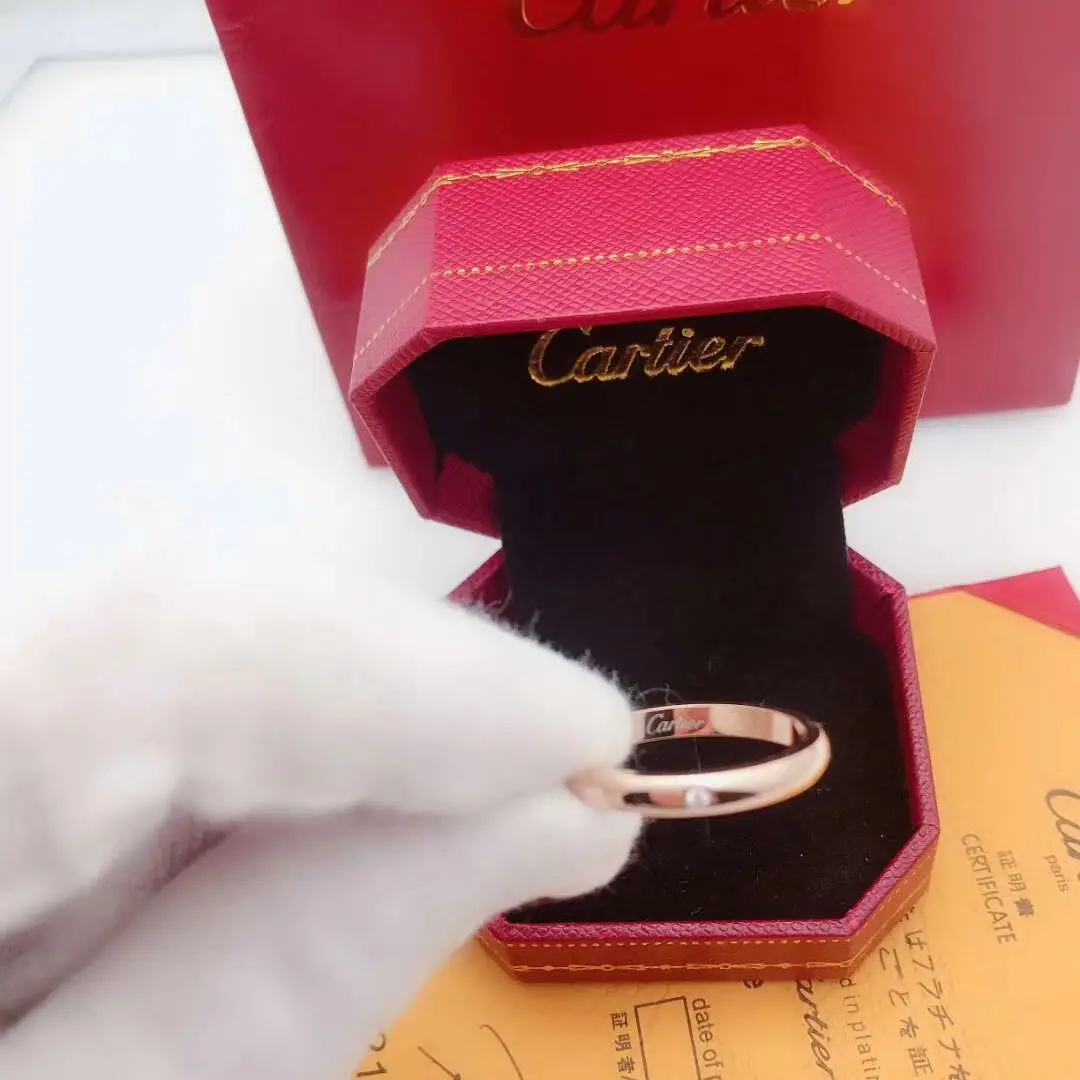 

JR Hot Sell Wholesale Jewelry Rings LOVE WEDDING BAND Ring Box No Ring, Red