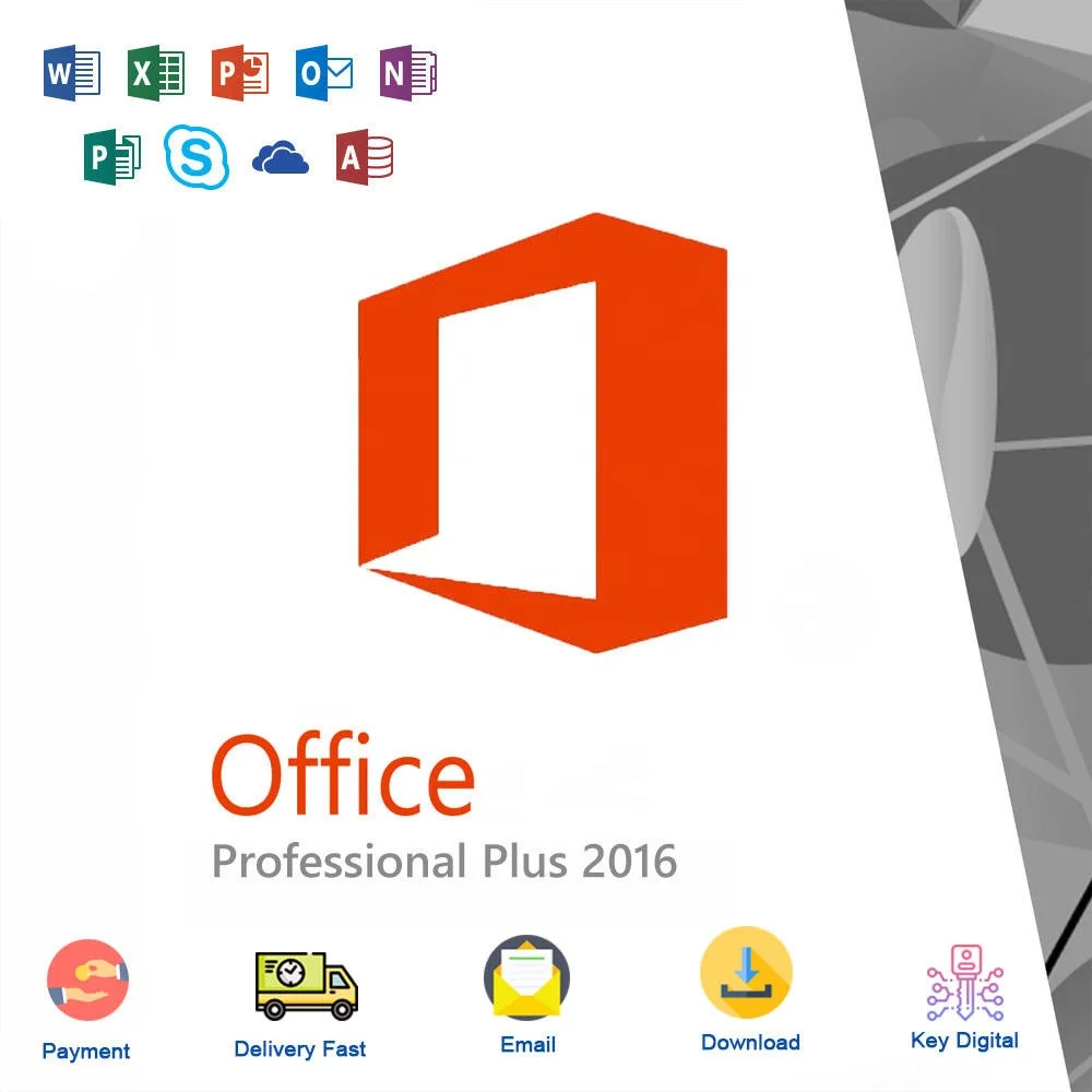 

100% download online activation Multi-language Office 2016 Pro Plus key code Microsoft Office 2016 Professional Plus digital key